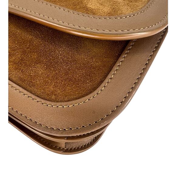 Saint Laurent Brown Solferino Medium Suede Crossbody Bag - Picture 14 of 16